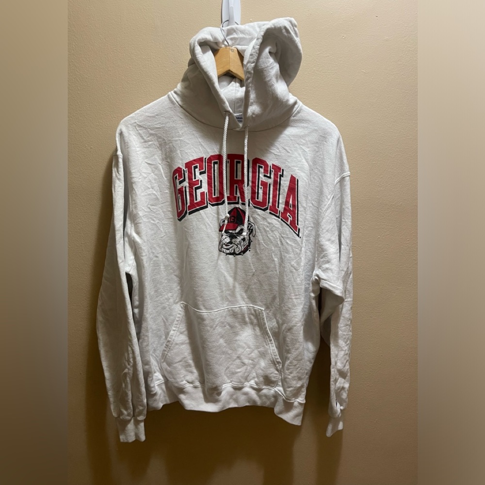 Champion Georgia Bulldogs hoodie white large 23 x 26